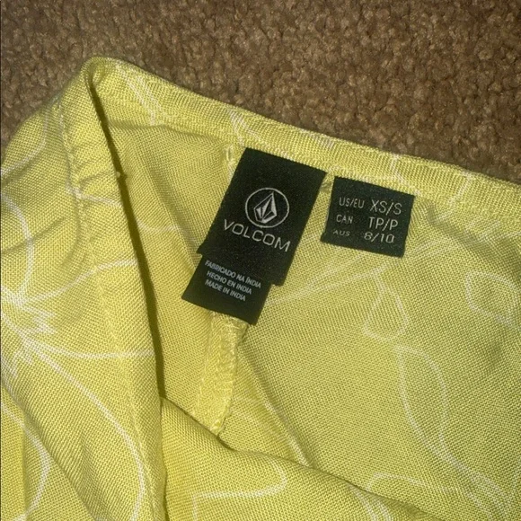 NWT Women's XS Volcom Sarong Swim Yellow Floral Print - Picture 5 of 8